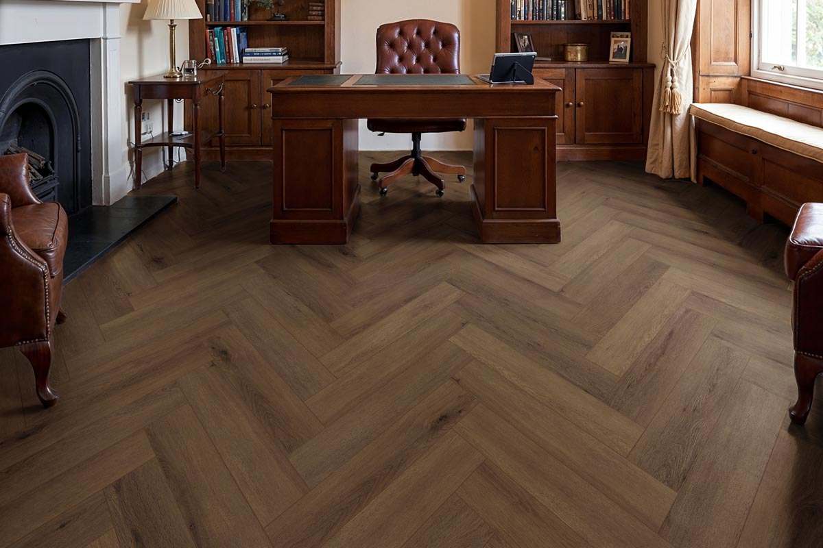 Audacity Vienna Herringbone Rigid Core Click Luxury Vinyl Flooring