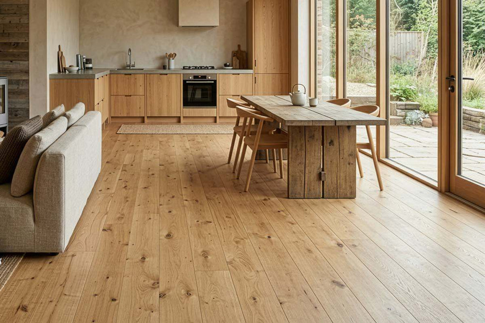 Galleria Professional Engineered Rustic Oak Flooring 20mm x 190mm Brushed & UV Lacquered