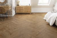 Spectra Luxury Gluedown Vinyl Flooring Biscotti Oak Herringbone
