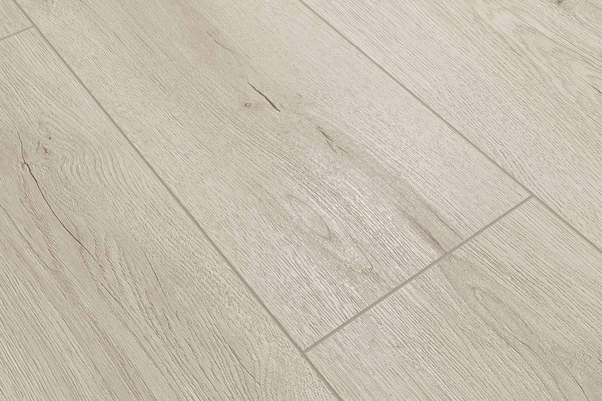 Audacity 12mm Laminate Flooring White Oak Built-in Underlay