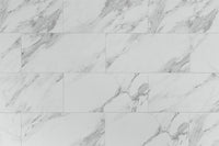 Audacity 12mm Laminate Tile White Marble Built-in Underlay