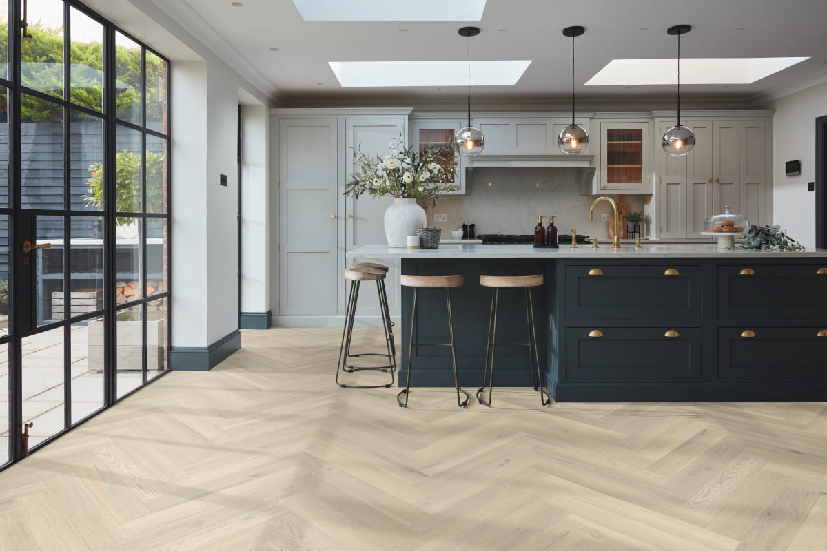 Karndean Art Select Basque Oak Gluedown Herringbone Luxury Vinyl SM-RL26