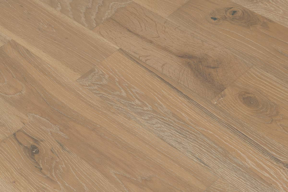 Galleria Professional Solid European Rustic Oak Flooring 18mm x 150mm Stoney Grey Brushed & Lacquered