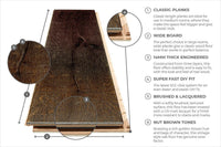 Home Choice Engineered European Rustic Oak Flooring 14mm x 180mm Marsala Brushed Matt Lacquered