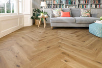 Home Choice Herringbone Engineered European Rustic Oak Flooring 14mm x 130mm Toffee Oiled