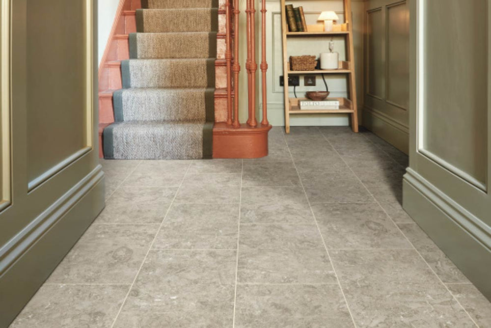 Karndean Knight Tile Lunar Limestone Gluedown LVT ST32