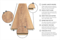 Series Woods 12mm Laminate Flooring Warm Honey Oak LAM-SE-12-735