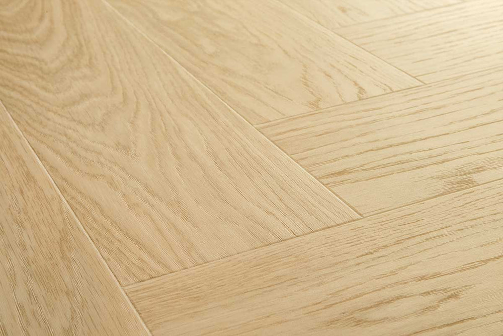 Quick-Step Ciro Pure Oak Blush Herringbone Click Vinyl Built-in Underlay AVHBU40359