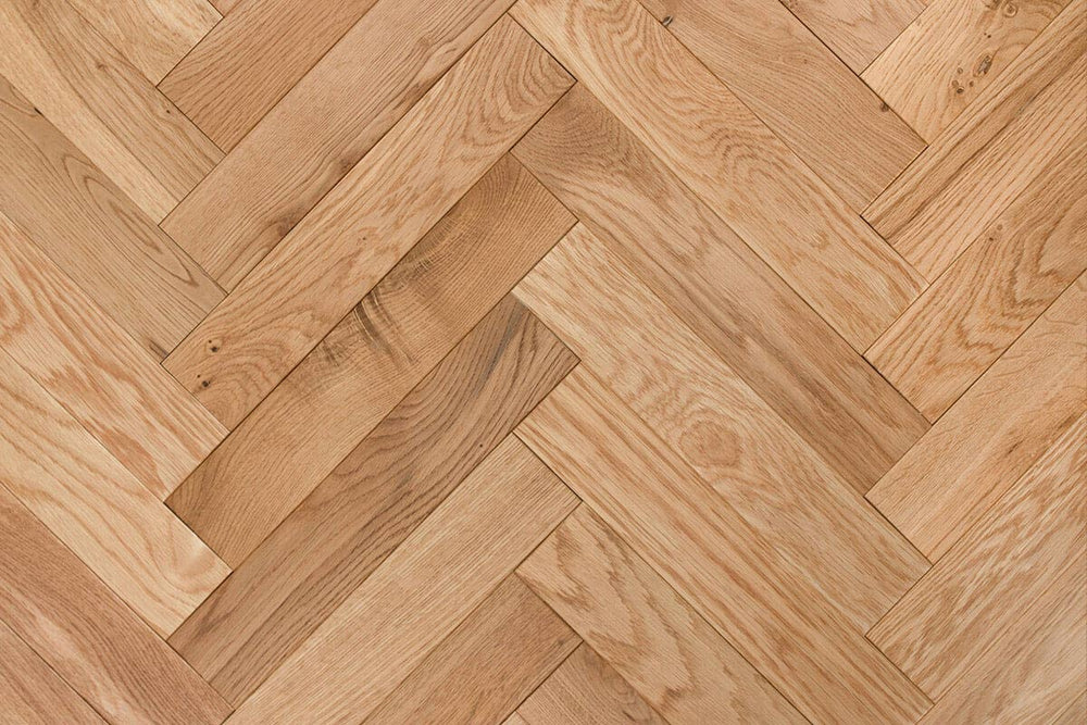 Galleria Professional Solid European Rustic Oak Herringbone Flooring 18mm x 70mm Natural UV Lacquered