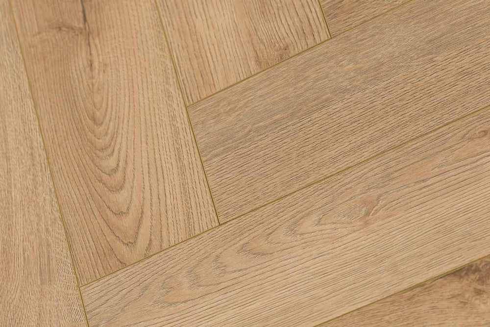 Series Woods 8mm Herringbone Laminate Flooring Sand Oak LAM-SEHB-8-727