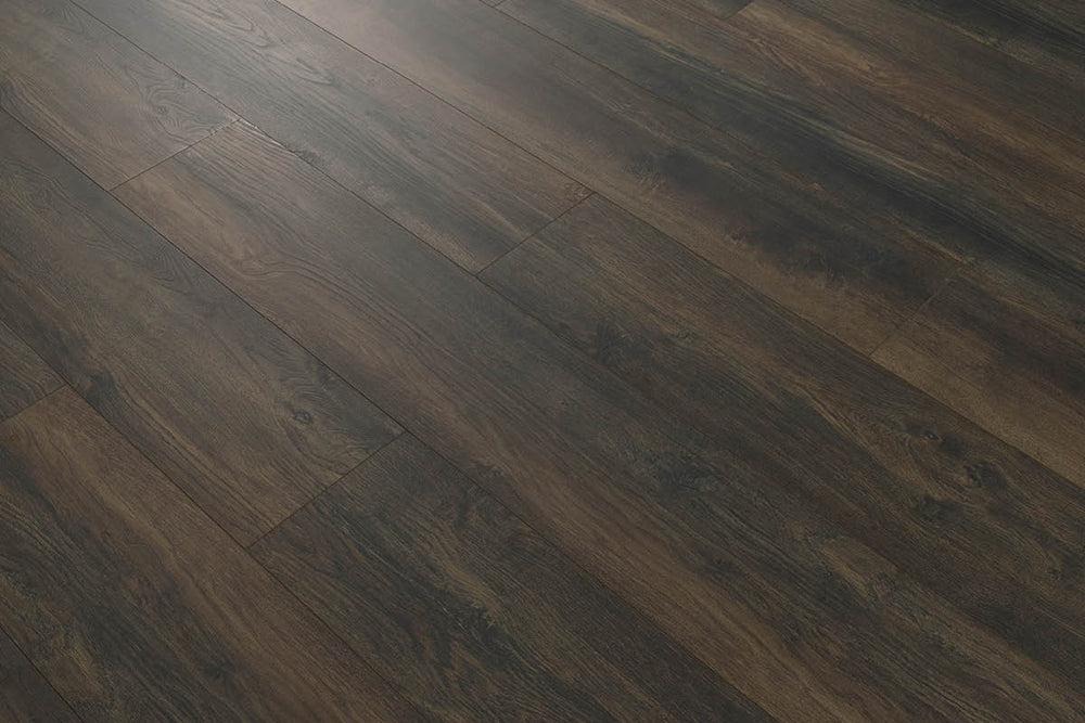 Series Woods 8mm Acoustic Laminate Roast Coffee Oak Built-in Underlay
