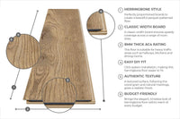 Series Woods 8mm Herringbone Laminate Flooring Gentle Gold Oak