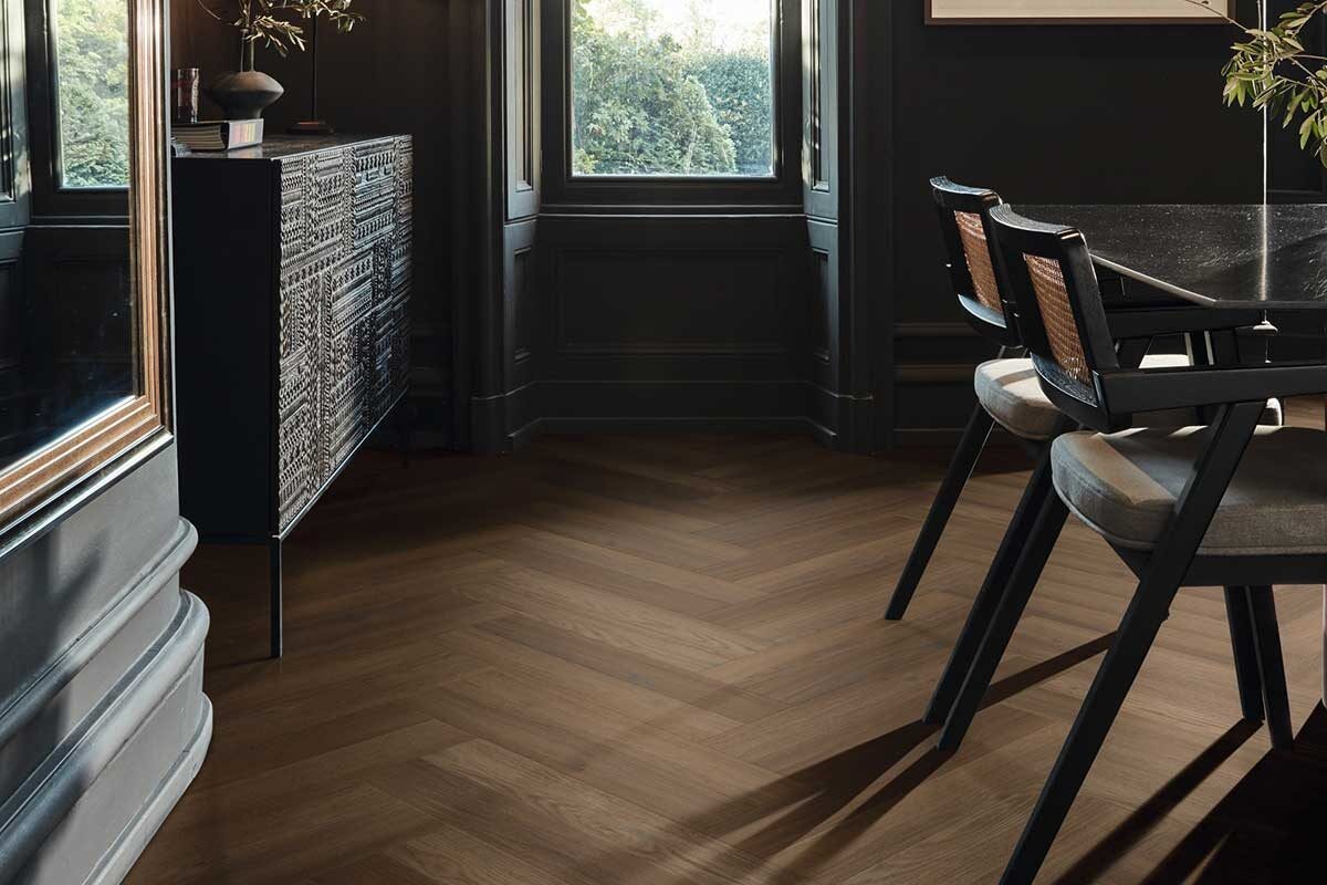 Karndean Art Select Serrano Oak Gluedown Herringbone Luxury Vinyl SM-RL28