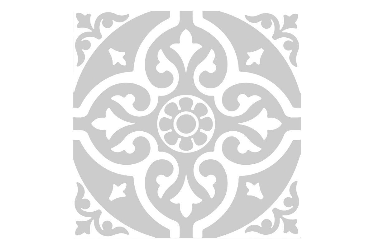 Valeria Patterned Grey Ornamental Matt Porcelain Tile