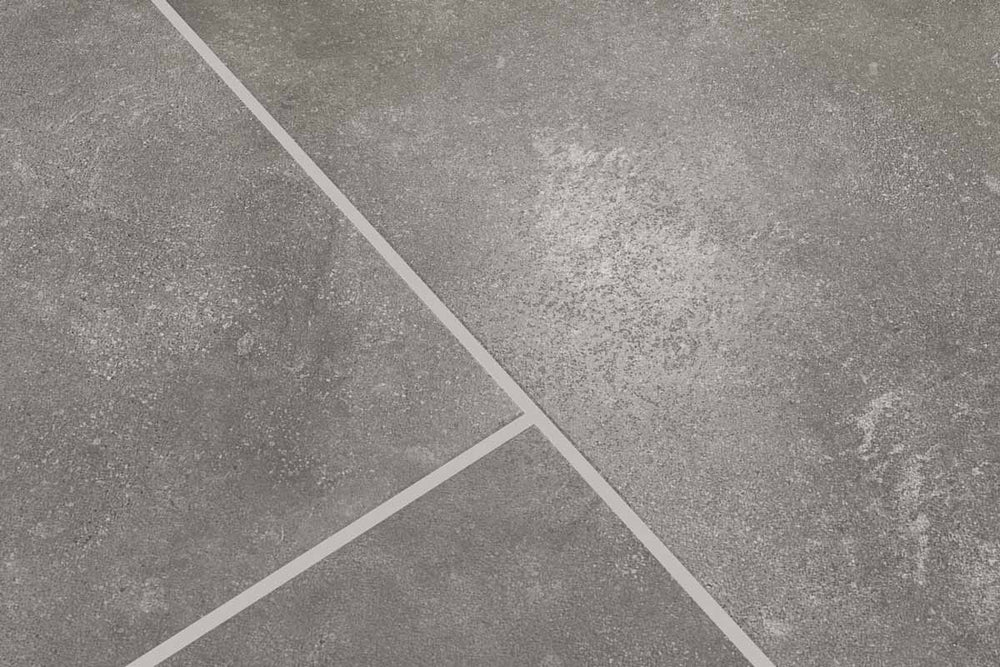 Audacity Rigid Core Pre-Grout Click Vinyl Iron Grey Tile Built-in Underlay