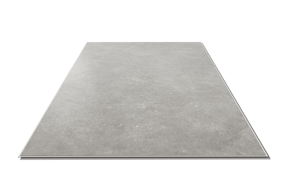 Audacity Rigid Core Pre-Grout Click Vinyl Iron Grey Tile Built-in Underlay