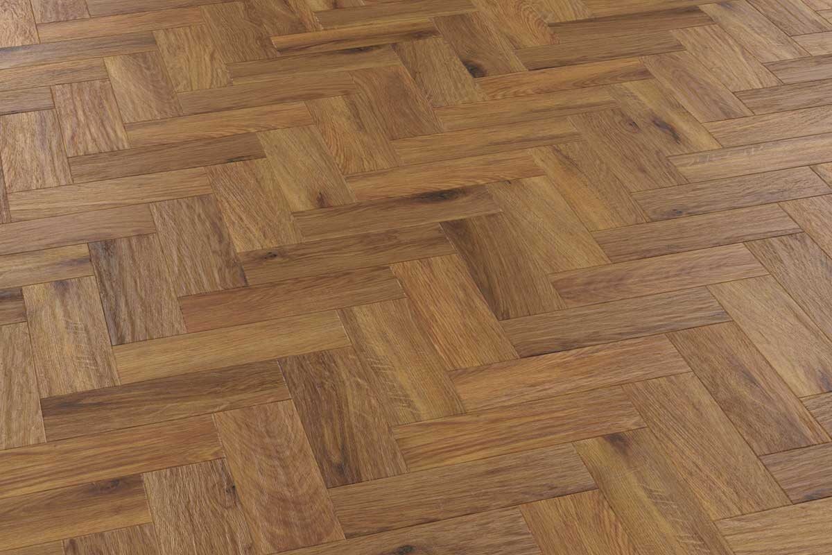 Karndean Art Select Morning Oak Gluedown Herringbone LVT AP06
