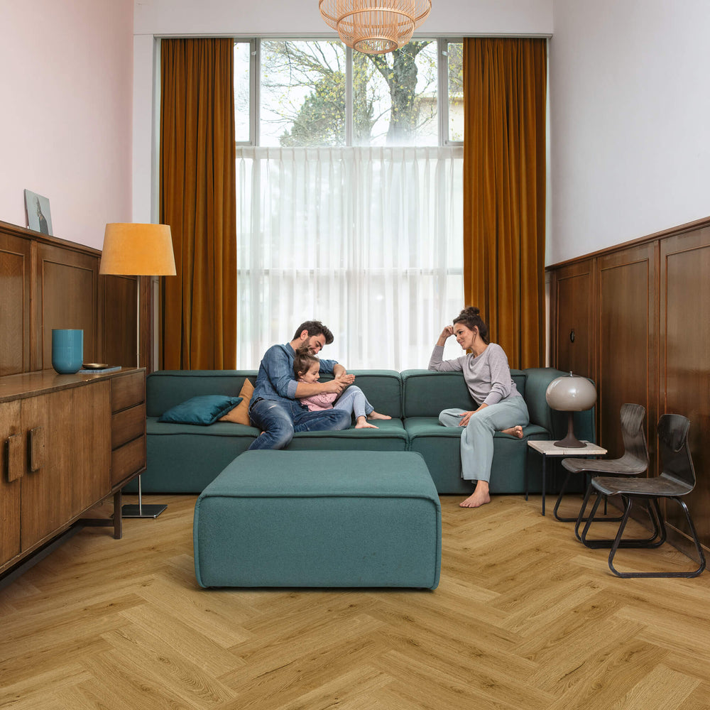 Quick-Step Ciro Botanic Smoked Oak Herringbone Click Vinyl Built-in Underlay AVHBU40363