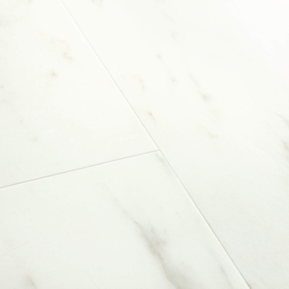 Quick-Step Oro Marble Carrara White Click Luxury Vinyl Tile Built-in Underlay AVSTU40136