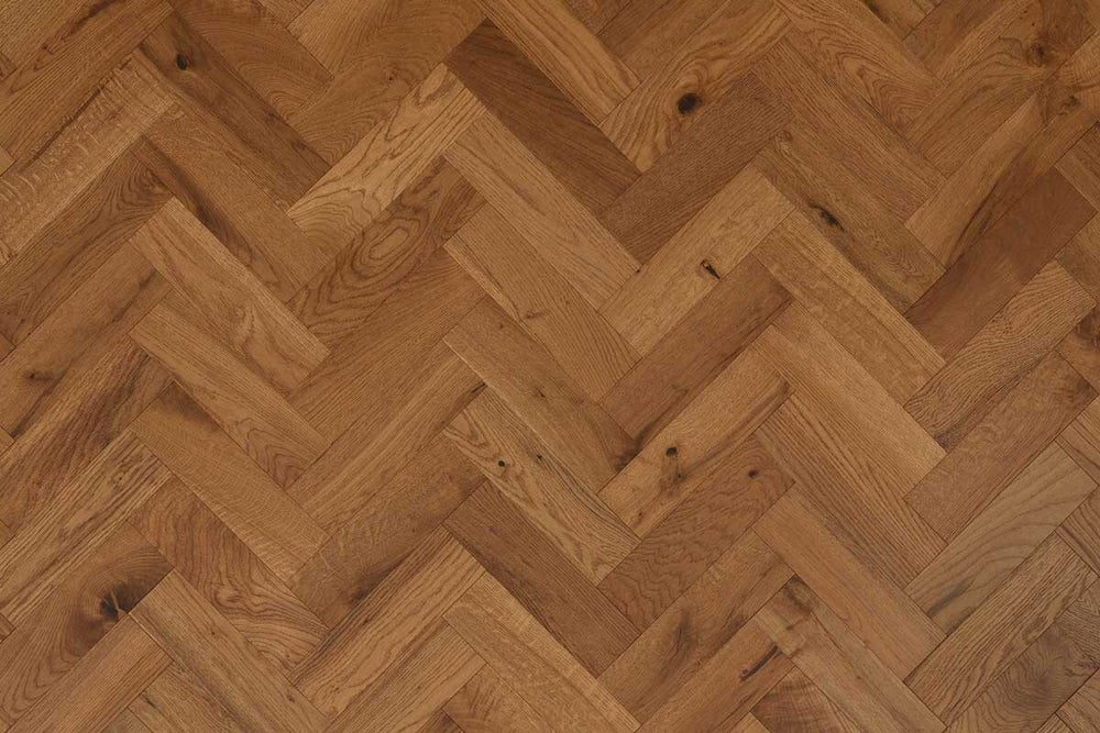Home Choice Engineered Rustic Oak Herringbone 10mm x 90mm Butterscotch Brushed UV Lacquered ENG-NTHB-10-3623