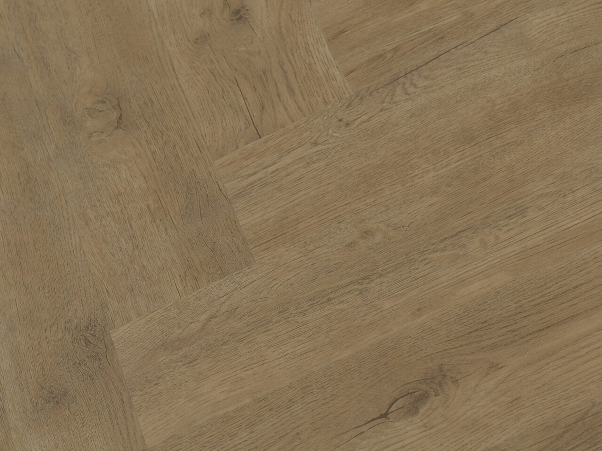 Spectra Luxury Gluedown Vinyl Flooring Biscotti Oak Herringbone