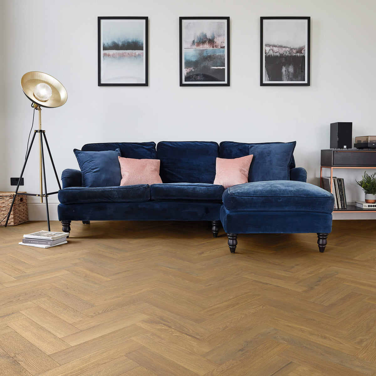 Karndean Van Gogh Glenmore Oak Gluedown Herringbone LVT SM-VGW8237