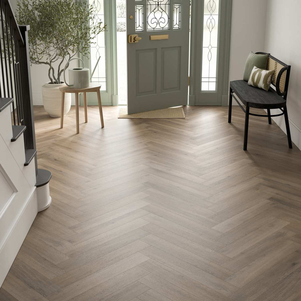 Polyflor Camaro RigidCore Naked Blond Oak Herringbone LVT RPQ4144