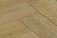 Audacity 12mm Laminate Herringbone Light Beige Oak Built-in Underlay