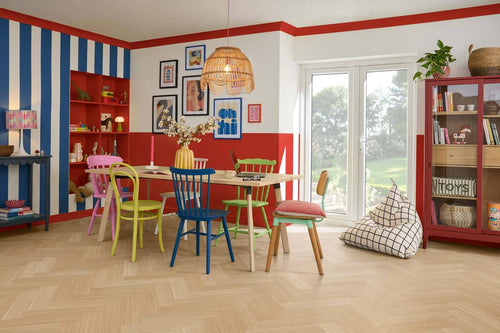 Karndean Van Gogh Natural Prime Oak Gluedown Herringbone LVT SM-VGW115T