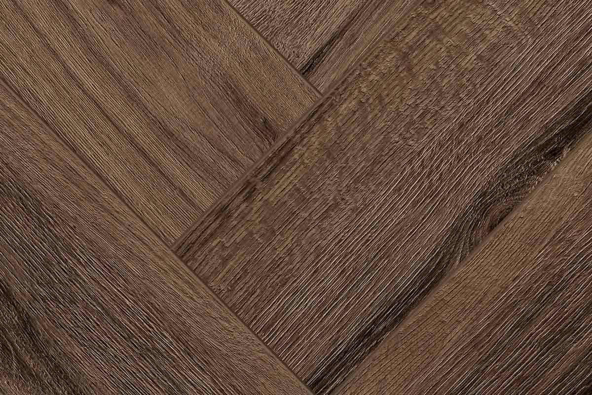Audacity 12mm Laminate Herringbone Homestead Oak Built-in Underlay
