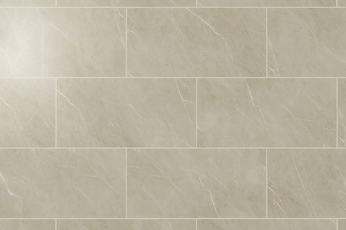 Audacity Rigid Core Pre-Grout Click Vinyl Flooring Cream Stone Tile Built-In Underlay