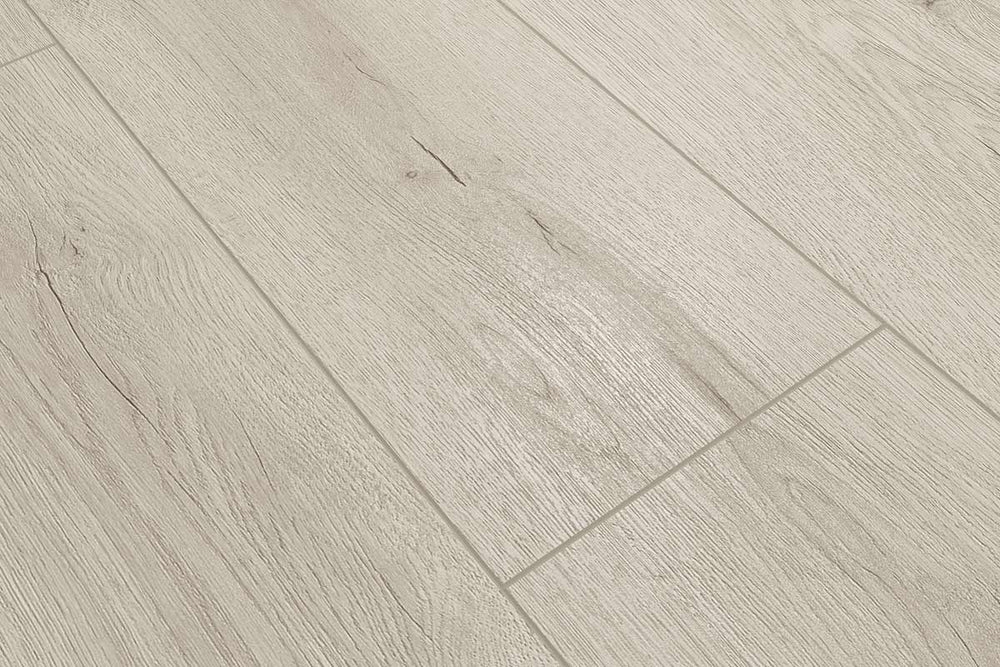 Audacity 12mm Laminate Flooring White Oak Built-in Underlay