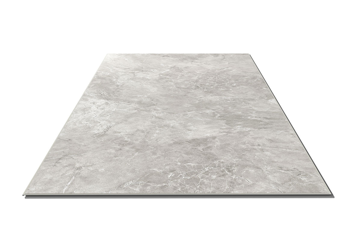Audacity Rigid Core Pre-Grout Click Vinyl Flooring Grey Marble Tile