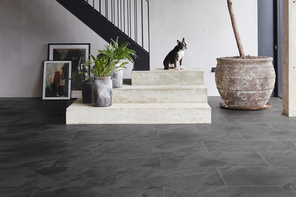 Karndean Art Select Black Onyx Gluedown Luxury Vinyl Tile LM34