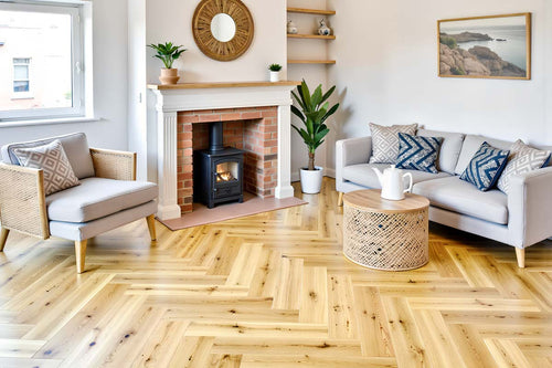 Home Choice Engineered European Rustic Oak Herringbone Flooring 14mm x 150mm Natural Matt Lacquered
