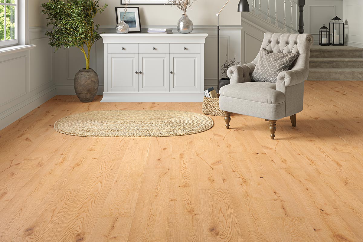 Home Choice Engineered Rustic Oak Flooring 14mm x 190mm Aspen Smooth UV Lacquered