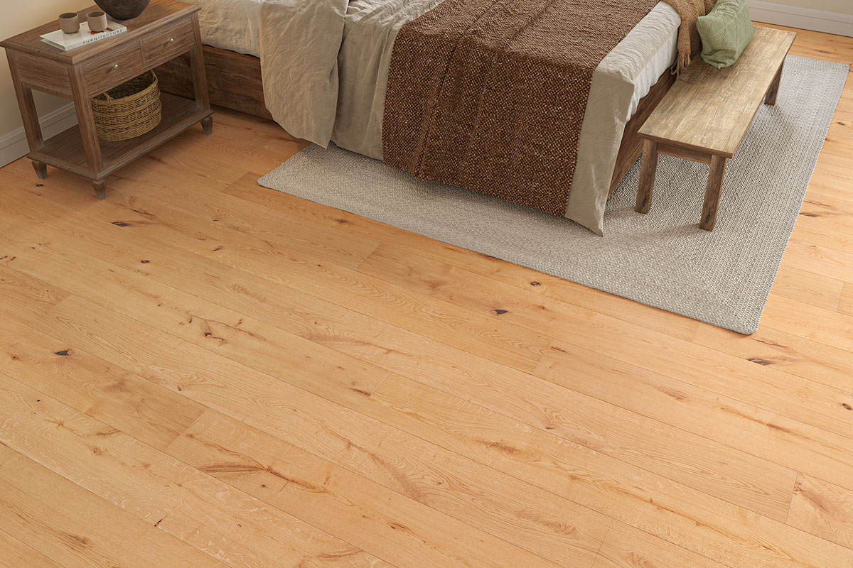 Home Choice Engineered Rustic Oak Flooring 14mm x 190mm Henley Brushed UV Oiled