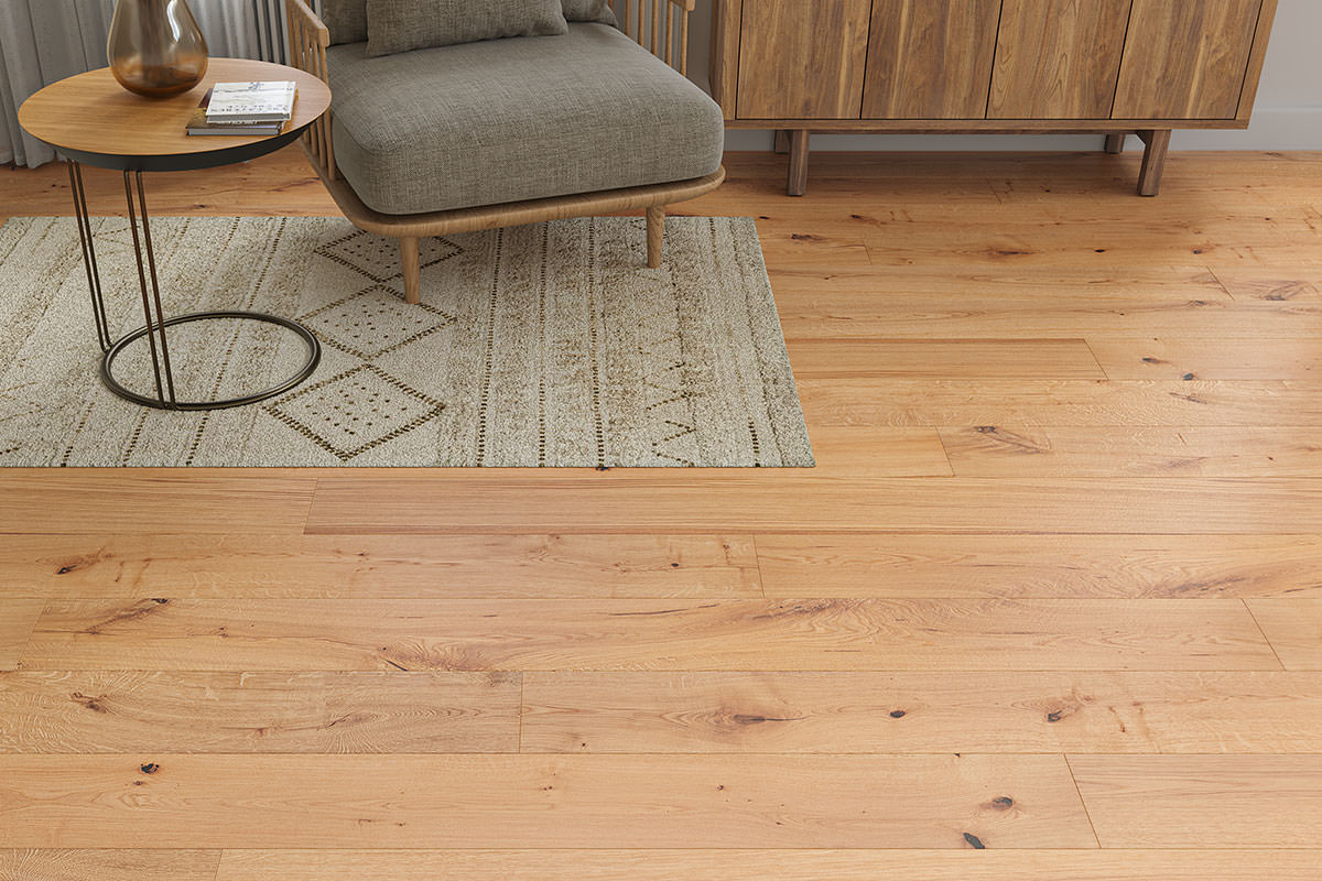 Galleria Engineered Rustic Oak Flooring 20mm x 190mm Jenson Smooth UV Lacquered