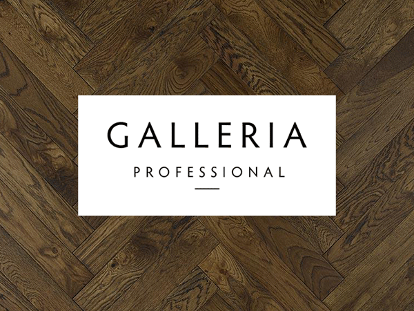 Galleria Professional logo on a real wood background