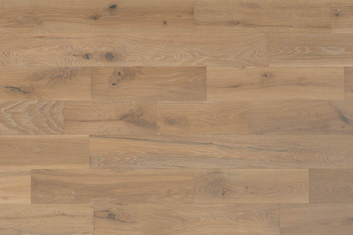 Galleria Professional Solid European Rustic Oak Flooring 18mm x 150mm Stoney Grey Brushed & Lacquered