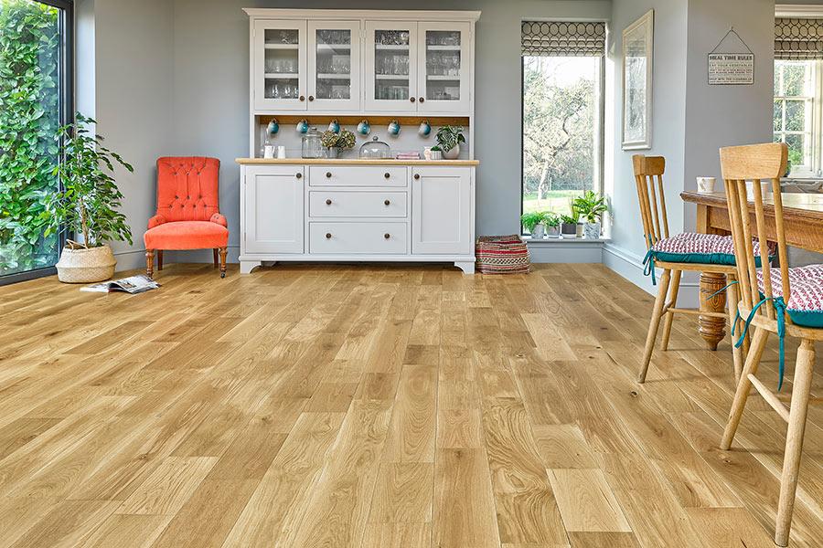 Galleria Professional Solid European Rustic Oak Flooring 18mm x 150mm Natural Brushed & Oiled