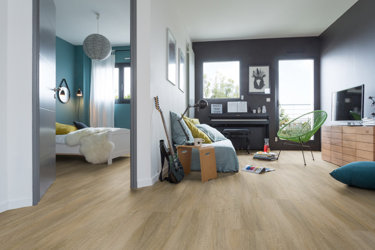 Gerflor Creation 55 Zen Swiss Oak Golden Gluedown Plank Luxury Vinyl