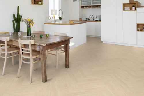 Gerflor Virtuo 55 Acoustic Blomma Cream Herringbone Click Luxury Vinyl