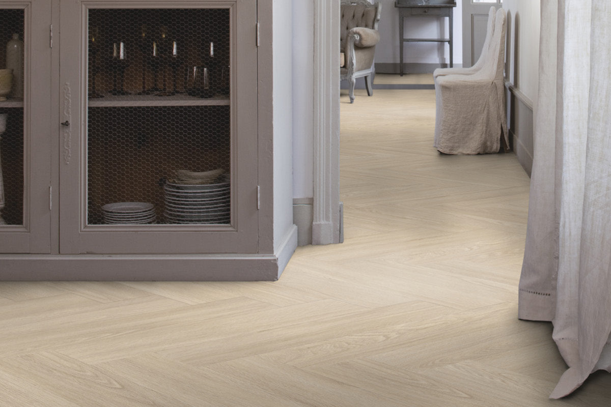 Gerflor Virtuo 55 Acoustic Blomma Light Herringbone Click Luxury Vinyl