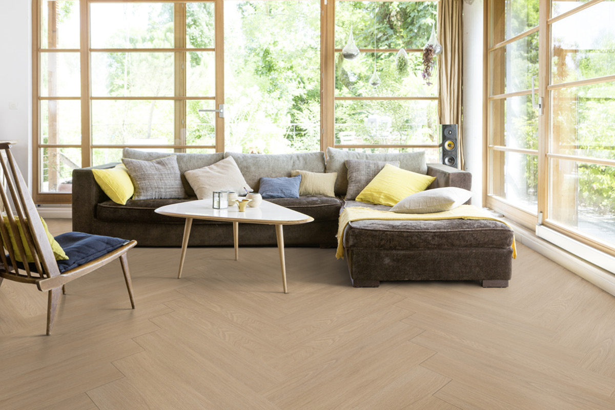 Gerflor Virtuo 55 Acoustic Blomma Natural Herringbone Click Luxury Vinyl