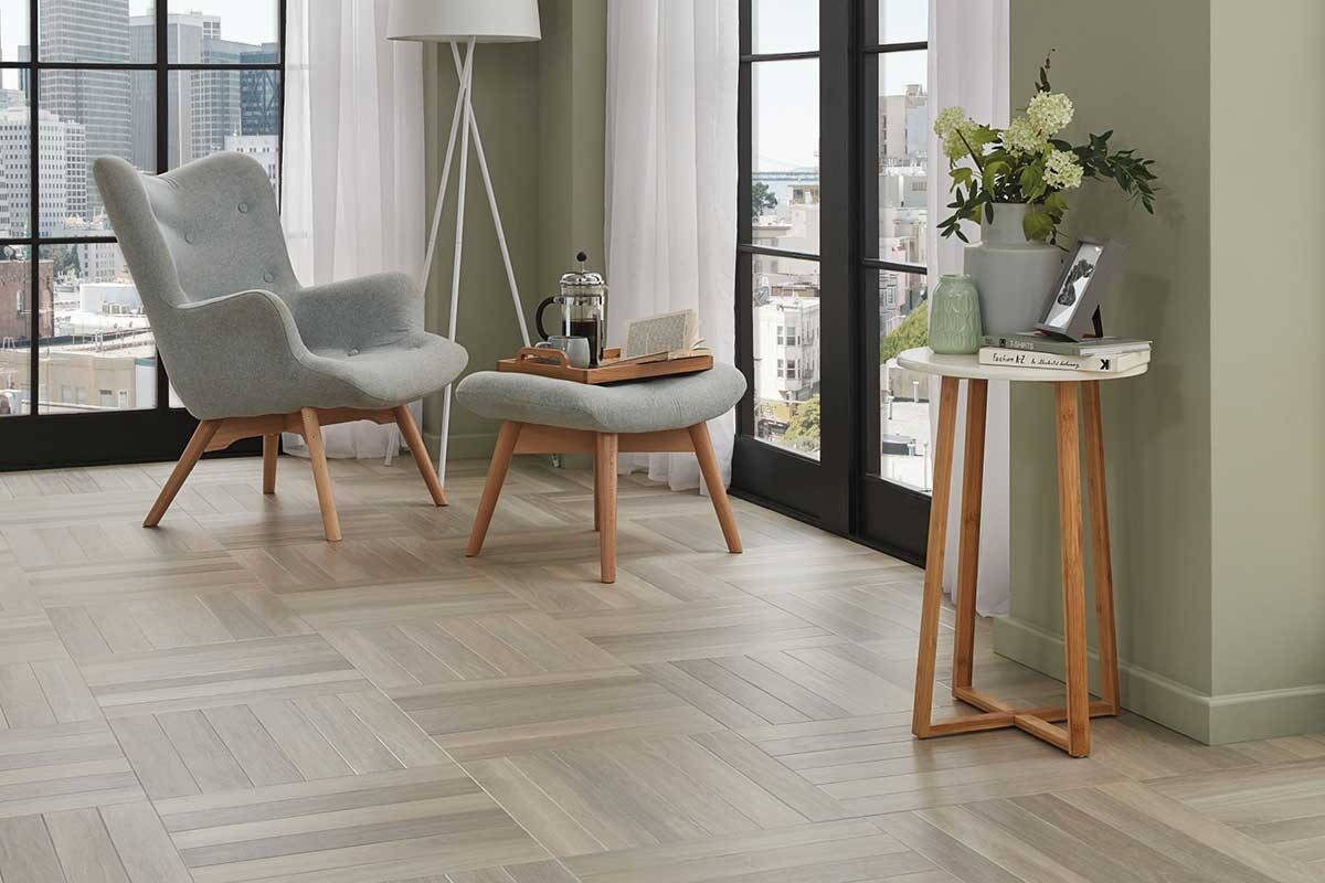 Karndean Art Select Glacier Oak Gluedown Herringbone LVT