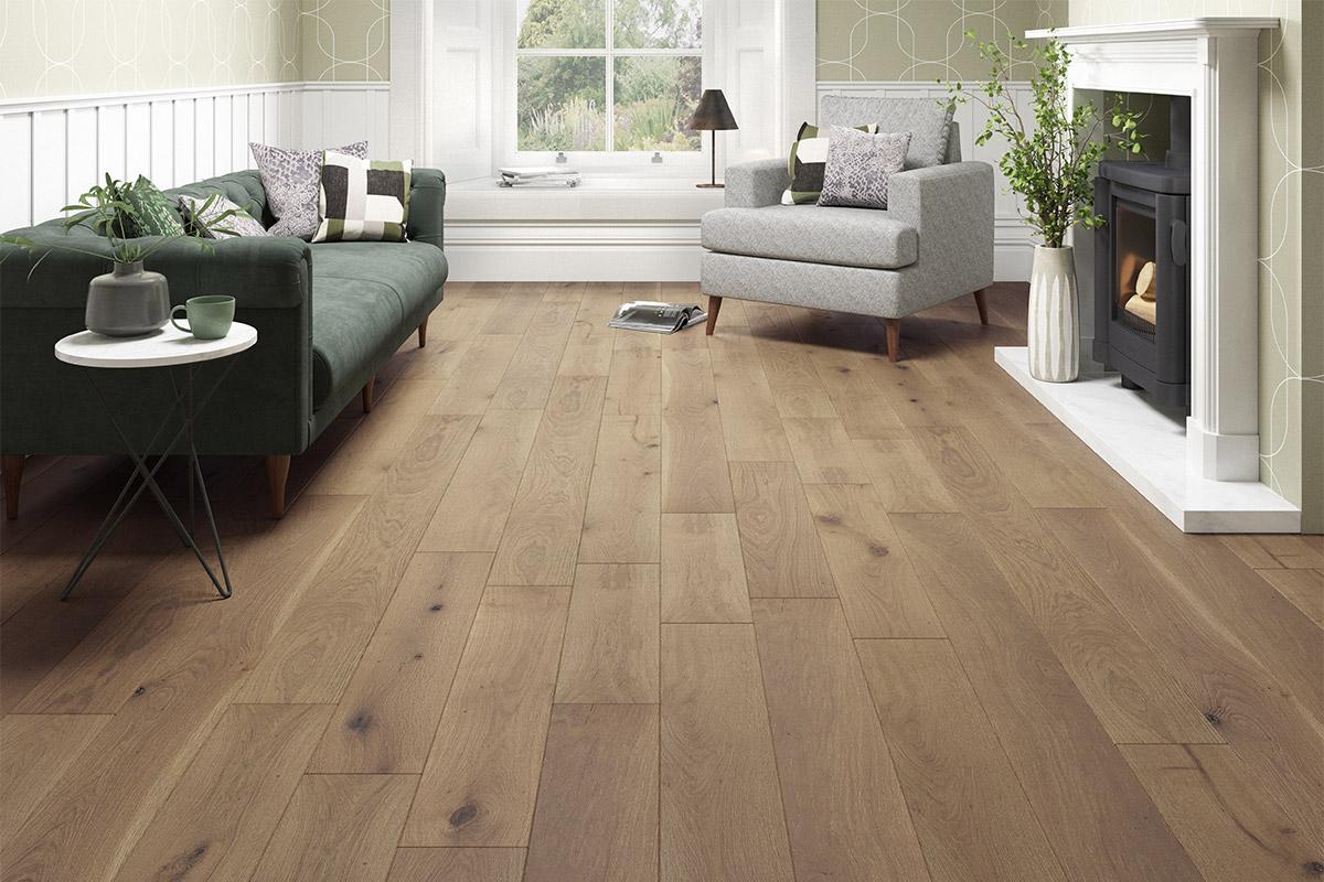 Home Choice Engineered European Rustic Oak Flooring 14mm x 190mm Blonde Matt Lacquered