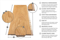 Home Choice Herringbone Engineered European Rustic Oak Flooring 14mm x 130mm Toffee Oiled