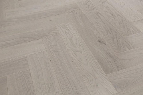 Home Choice Herringbone Engineered European Select Oak Flooring 14mm x 130mm Marzipan Lacquered