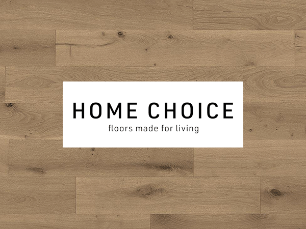 Real Wood flooring with a Home Choice logo 
